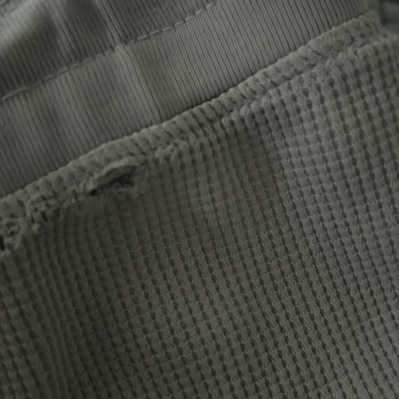 Mate the Label Organic Waffle Wide Leg Pant in Bone - Picture 4 of 4